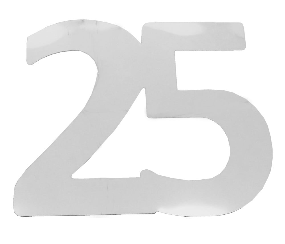 Decorative Number "25" Silver