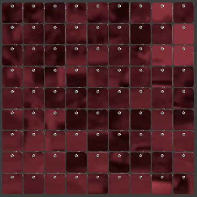 SolaAir Sequin Wall Decor Standard (viereckig) - Bordeaux