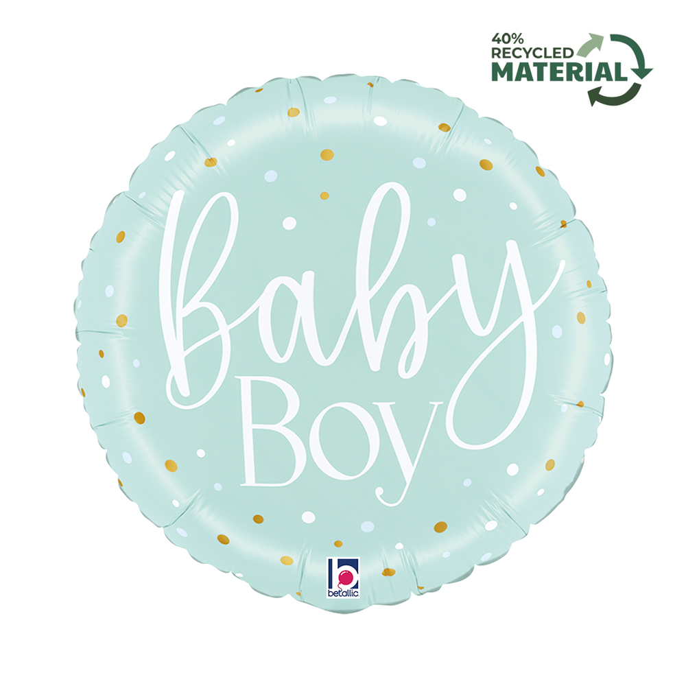 18" Baby Boy Blue Dots