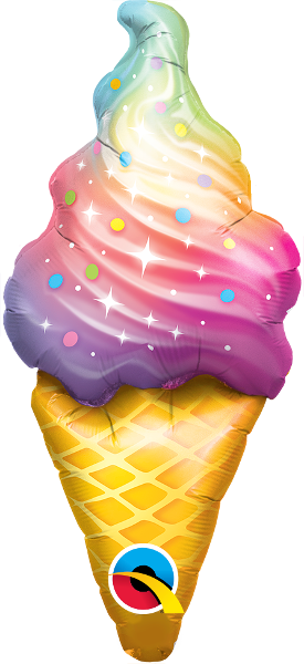 14" Rainbow Swirl Ice Cream  (ohne Ventil, zum Selbstverschw