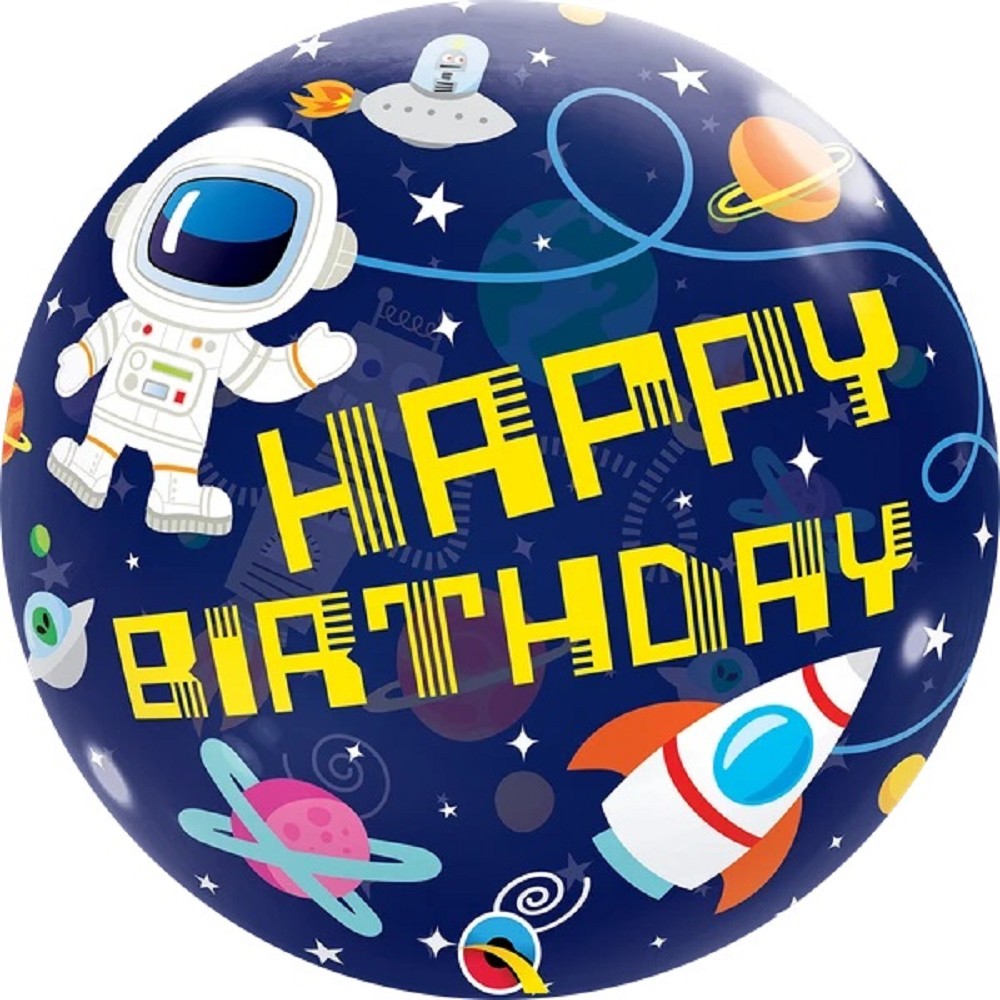 22" Single Bubble Birthday Outer Space