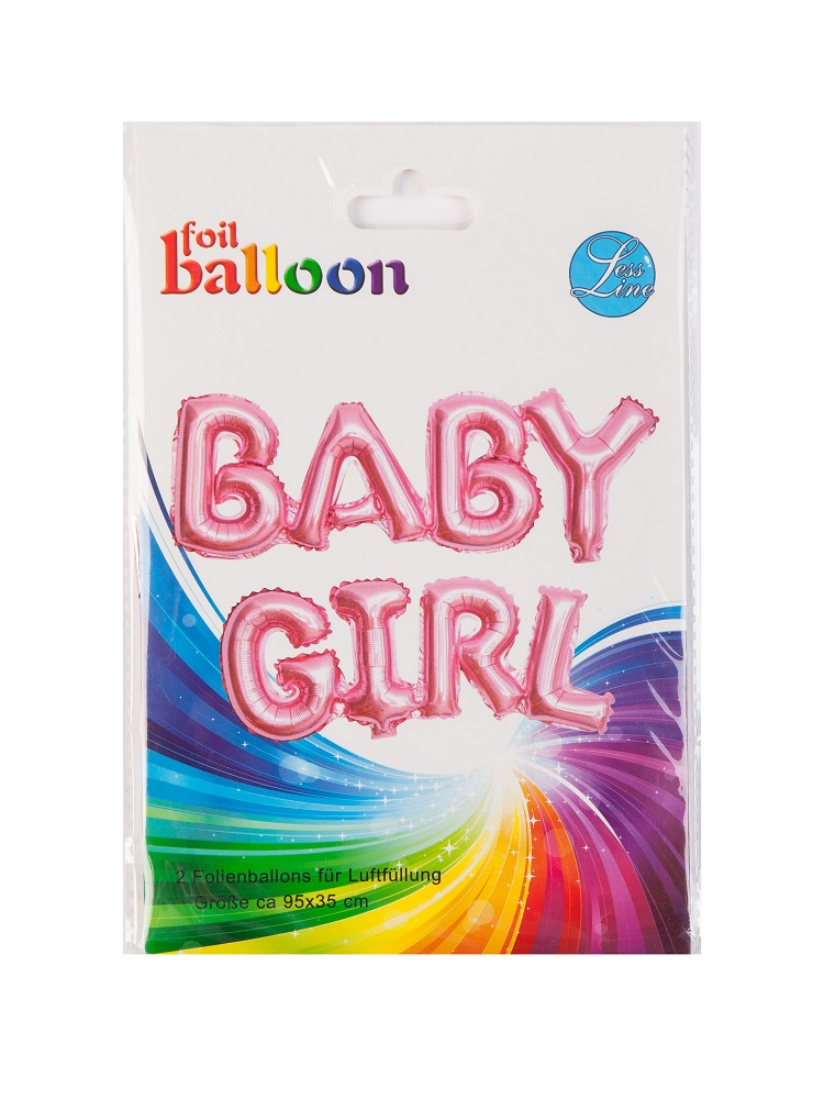 16" Schriftzug "Baby Girl" pink