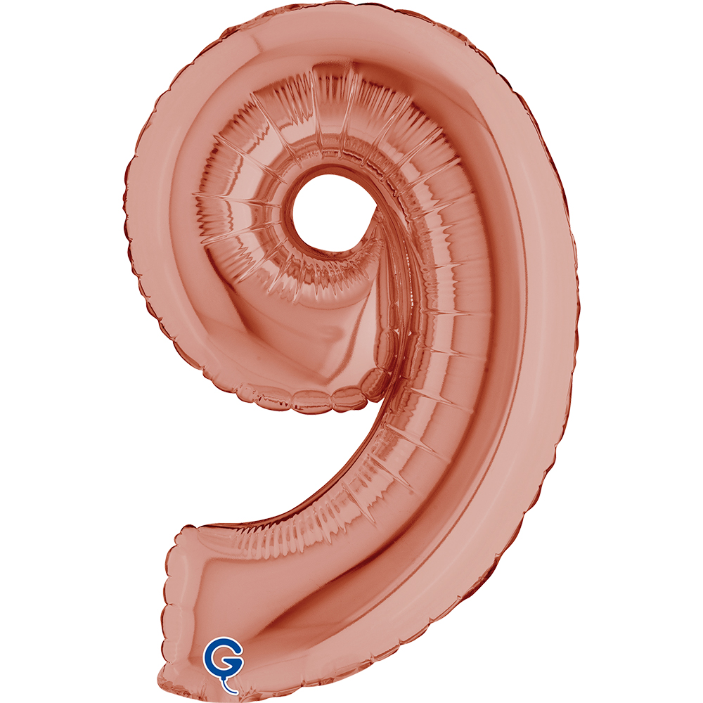 14" Folienzahl "9" Rosé Gold