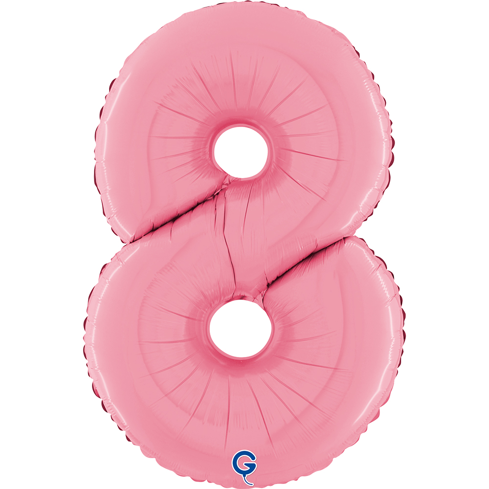 26" Folienzahl "8" Pastel Pink