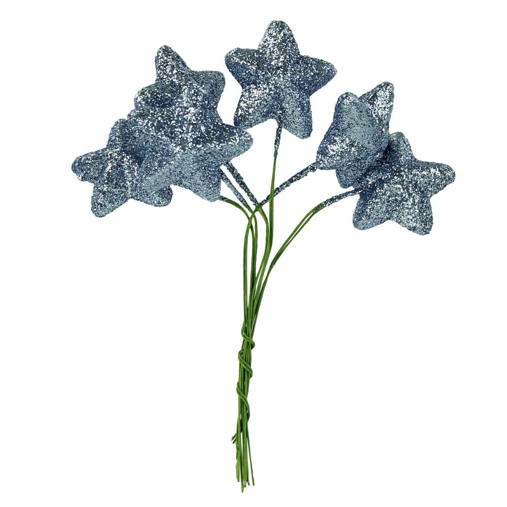 Glimmerstern Hellblau 3,5 cm