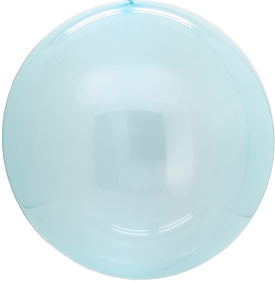 24" Crystal Globe Transparent Blau
