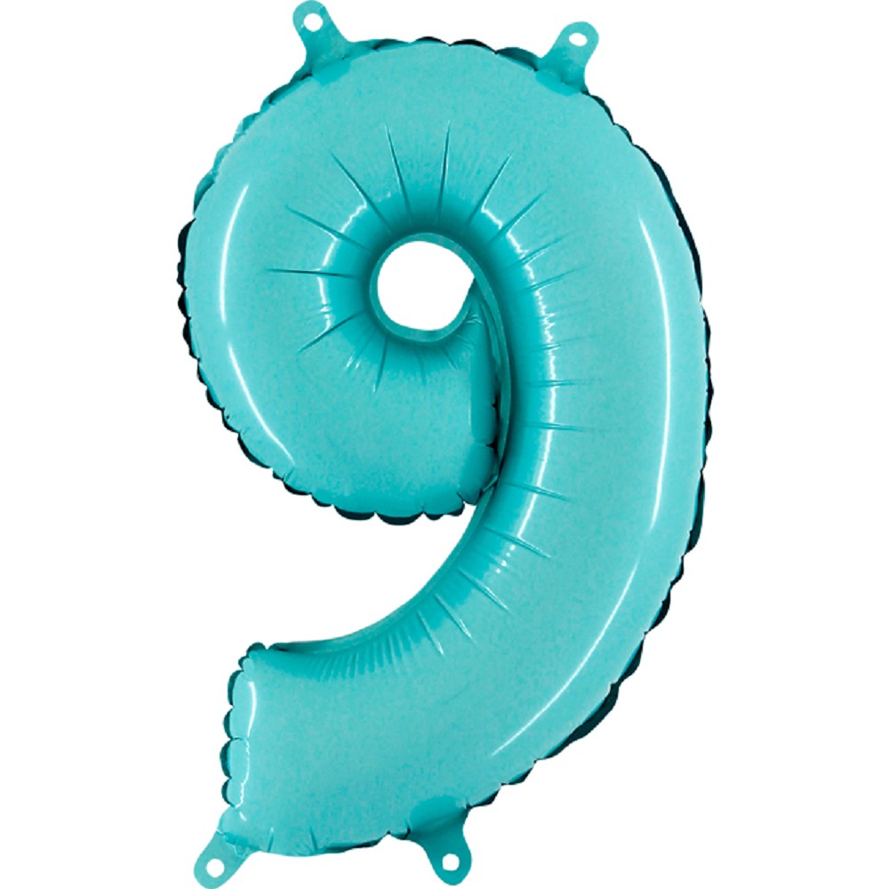 14" Folienzahl "9" Pastel Blue