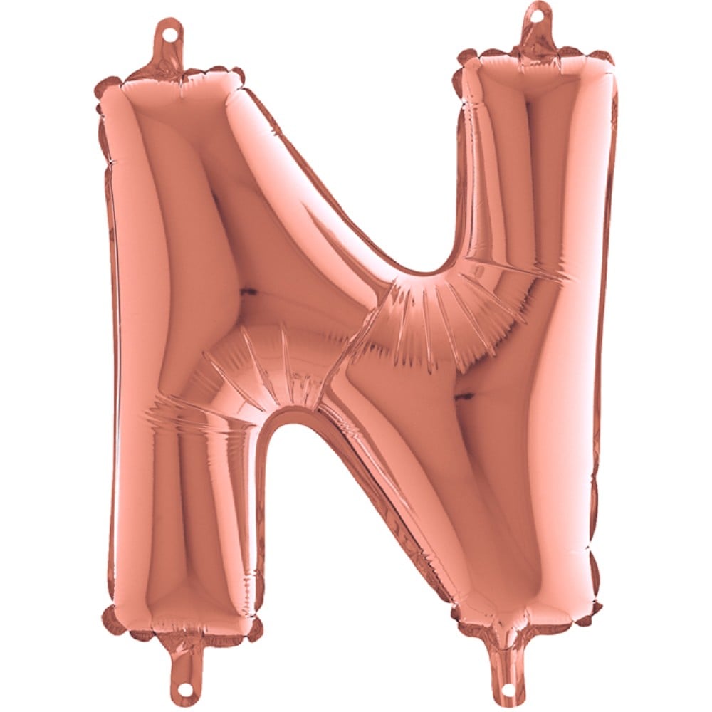 14" Folienbuchstabe "N" Rosé Gold