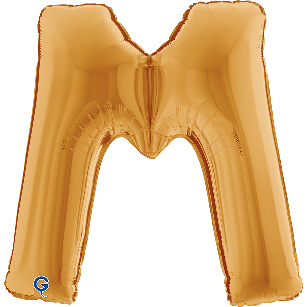 40" Folienbuchstabe "M" Gold (Altgold)