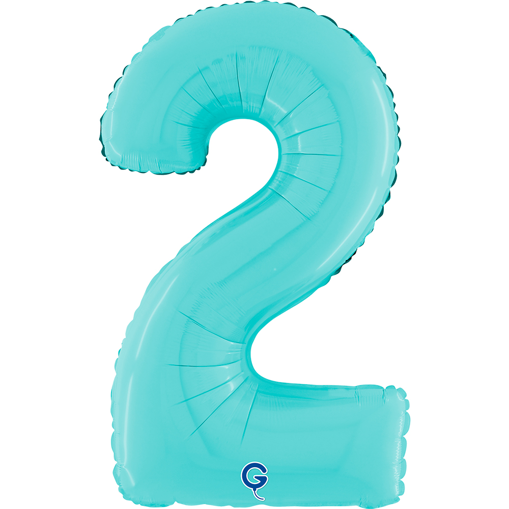 26" Folienzahl "2" Pastel Blue