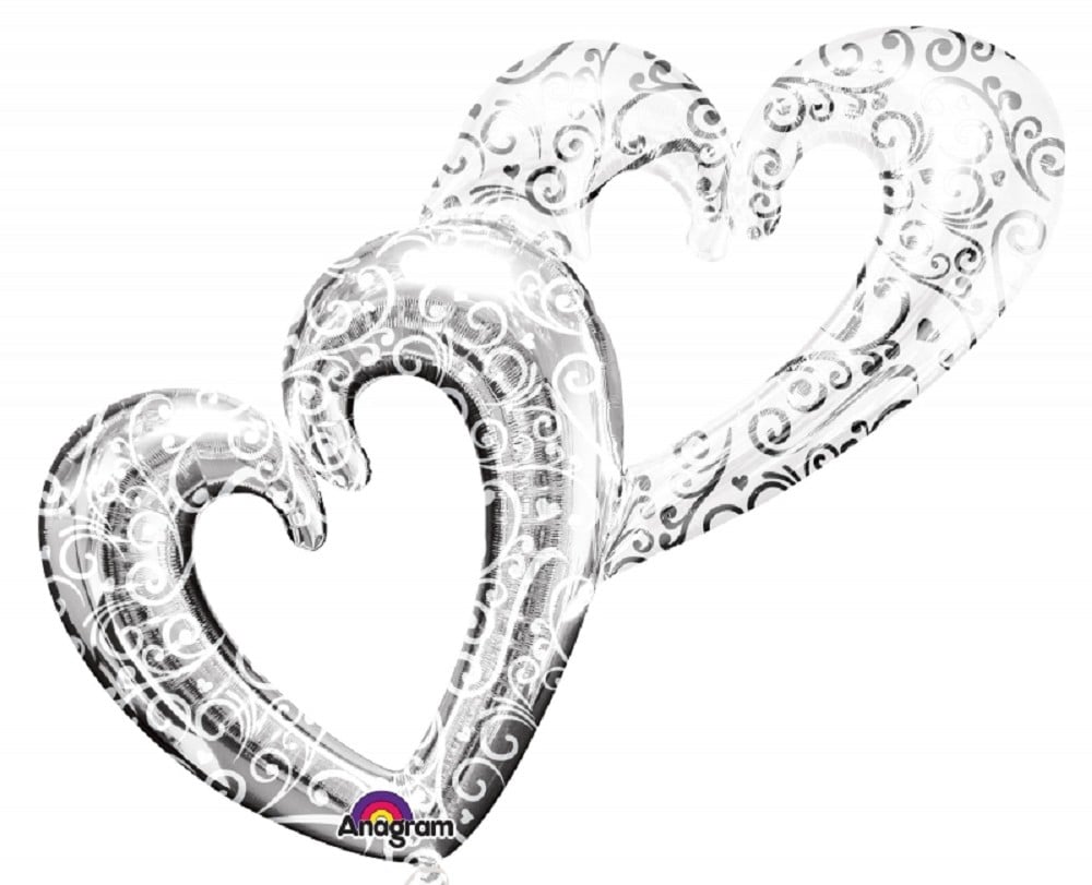 53" Interlocking Hearts Silber