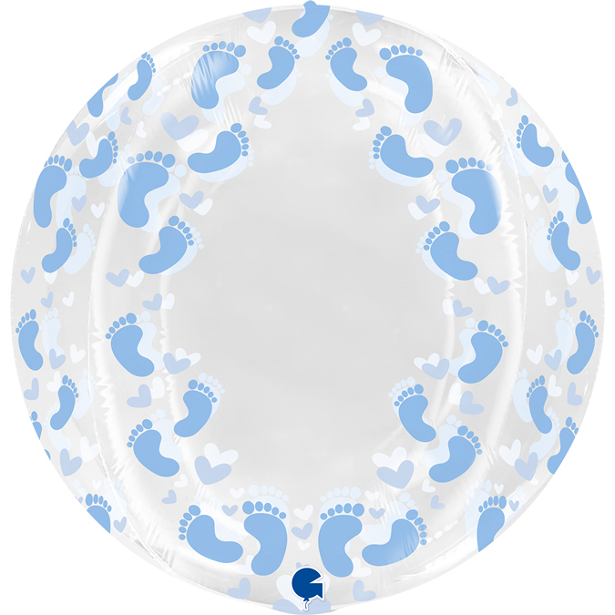 19" Globe Blue Footprint