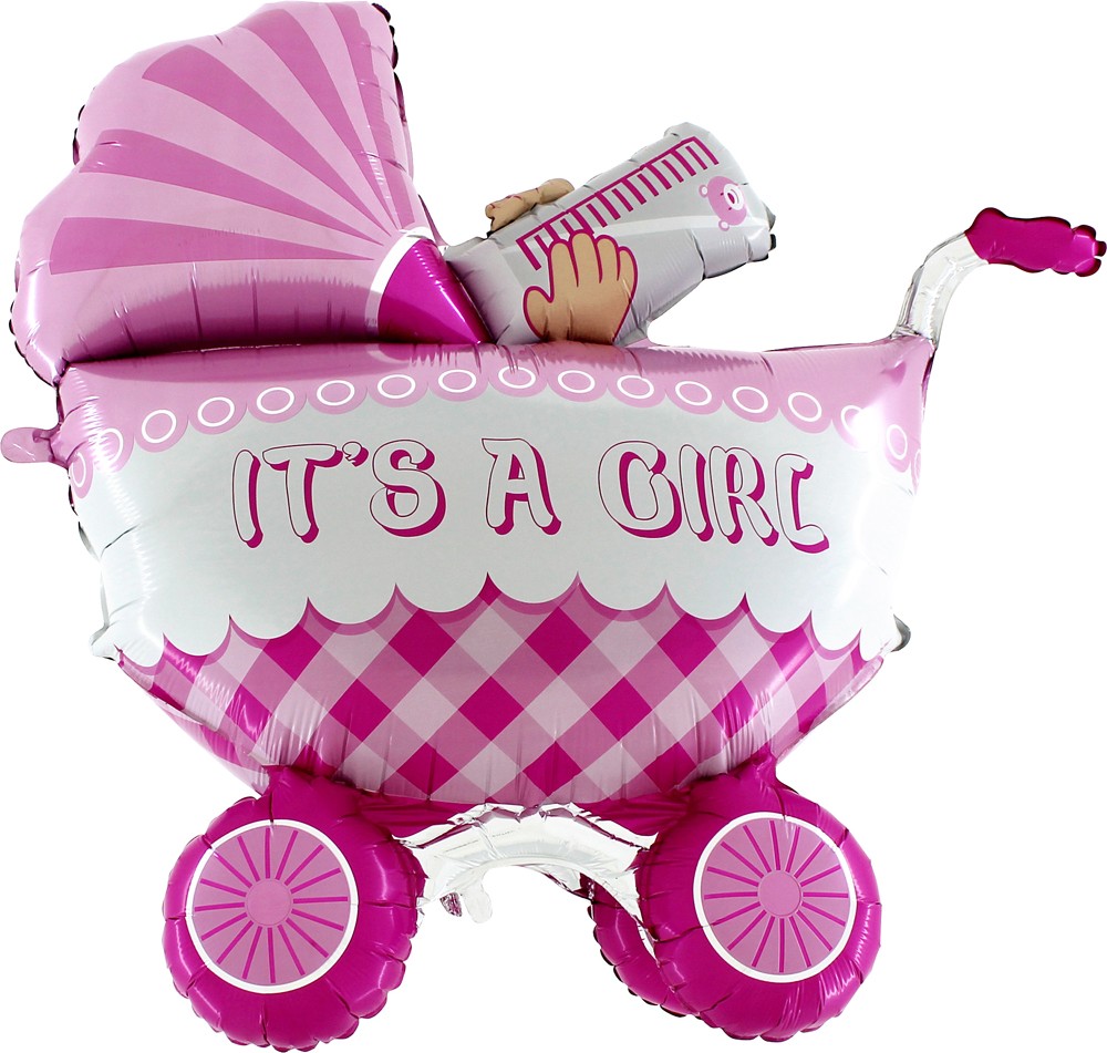 42" It's A Girl Buggy 3D