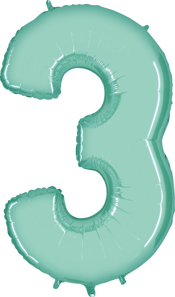 40" Folienzahl "3" Pastel Blue