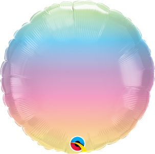 18" Rund Pastell Ombré  (unverpackt)
