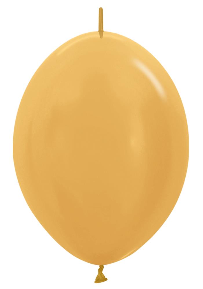 12" Link-o-loon Metallic Gold (50 Stück)