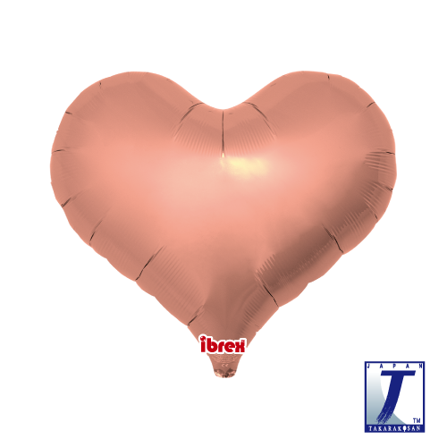 18" Jelly Heart Metallic Rose Gold (Ibrex)