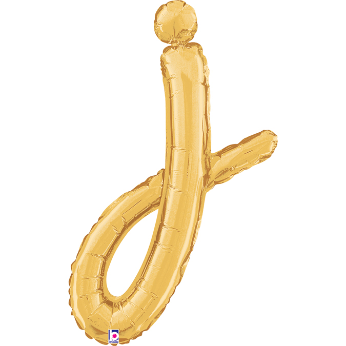 14" - 24"  Folienbuchstabe "j" Script Gold (Altgold)