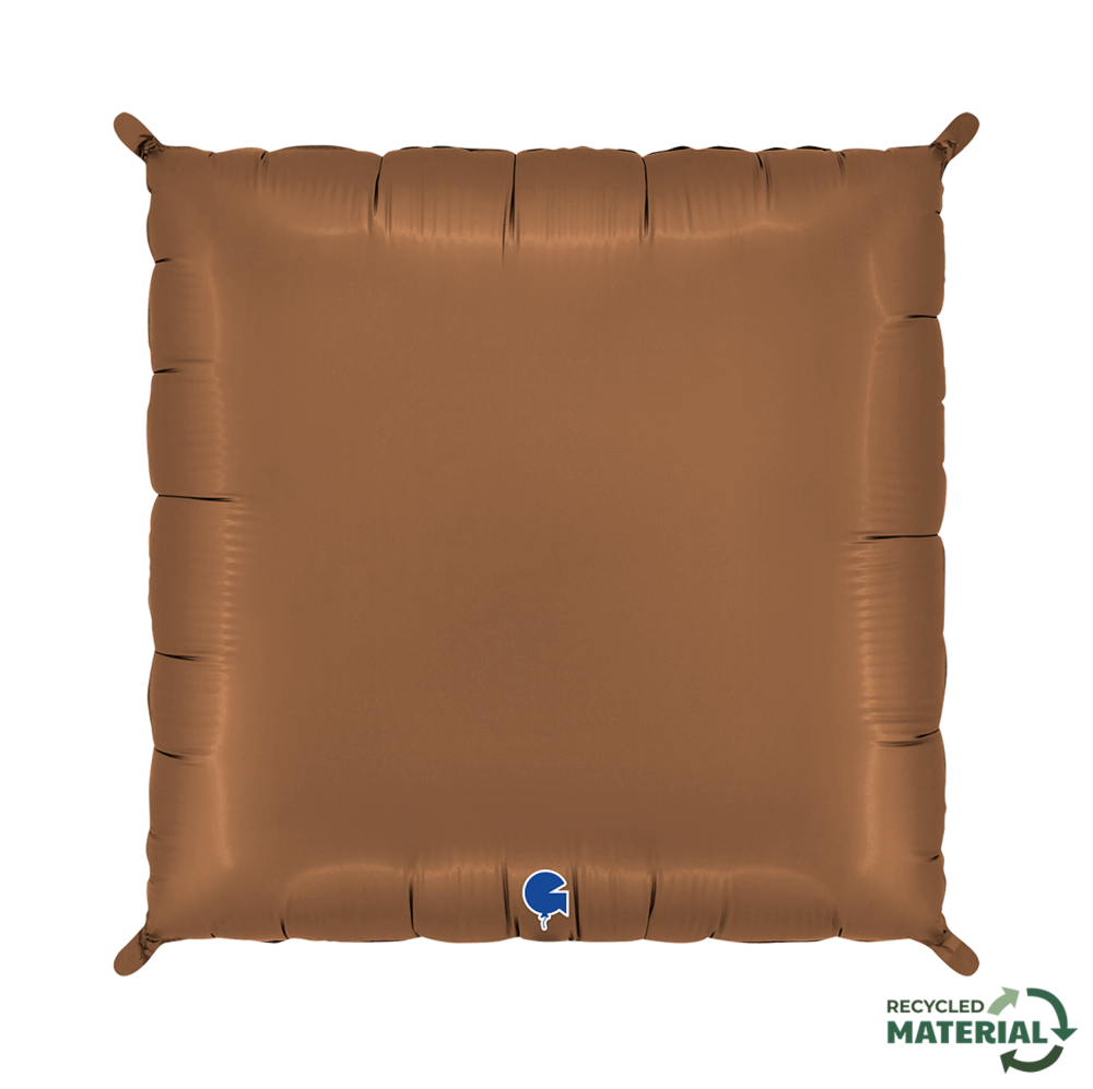 24" Deco-Bicolor Squares Satin Cream & Chocolate