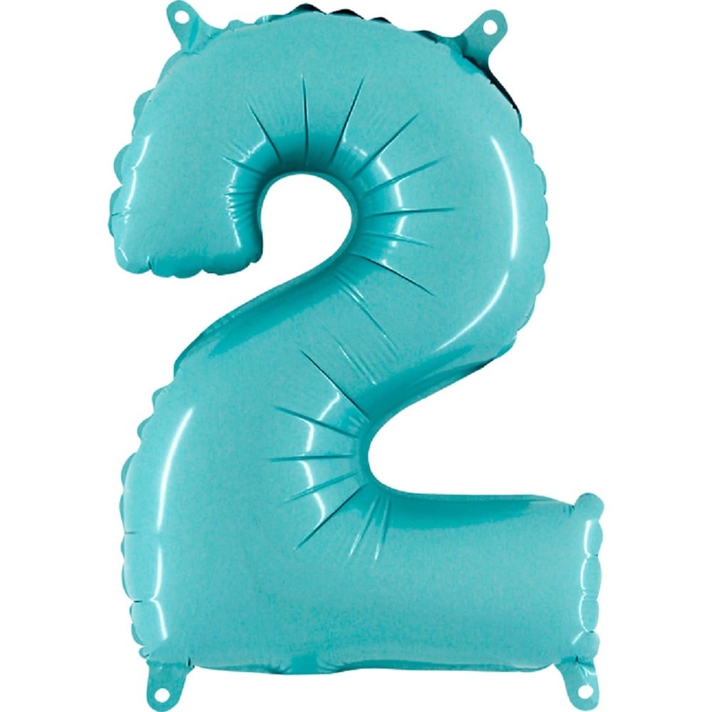 14" Folienzahl "2" Pastel Blue