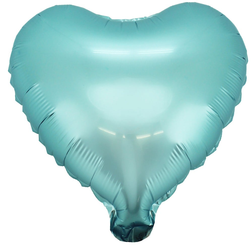 9" Herz matt hellblau (mit Ventil, für Luftfüllung)
