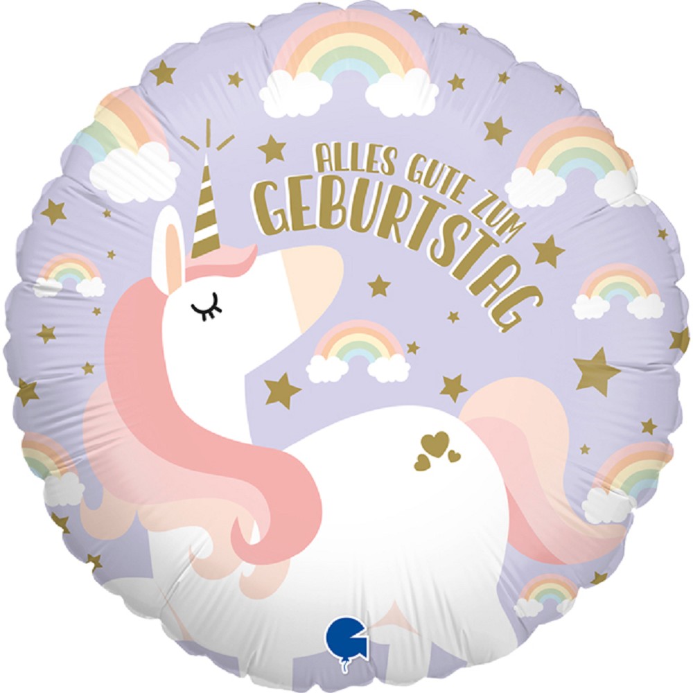 18"  Einhorn " Alles Gute zum Geburtstag"