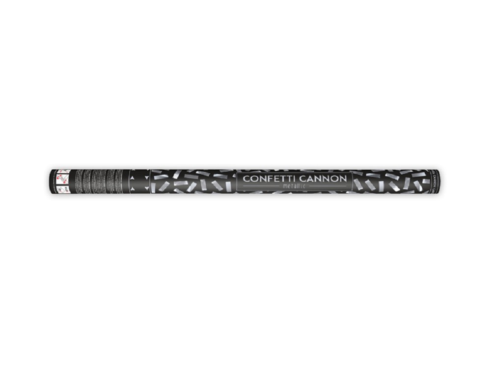 Konfettikanone - silber - 80cm - 1 Stk.