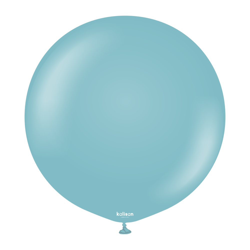 24" Riesenballon Retro Blue Glass (2 Stück)