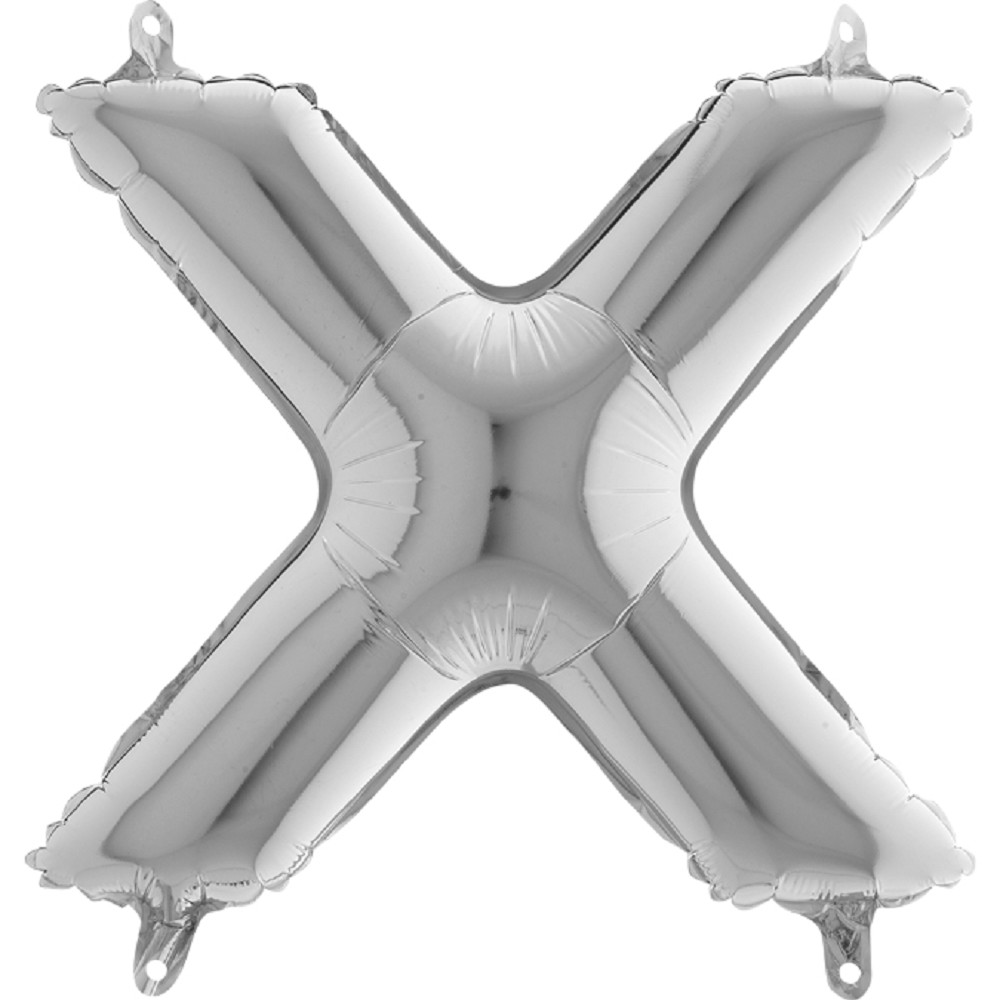 14" Folienbuchstabe "X" Silver