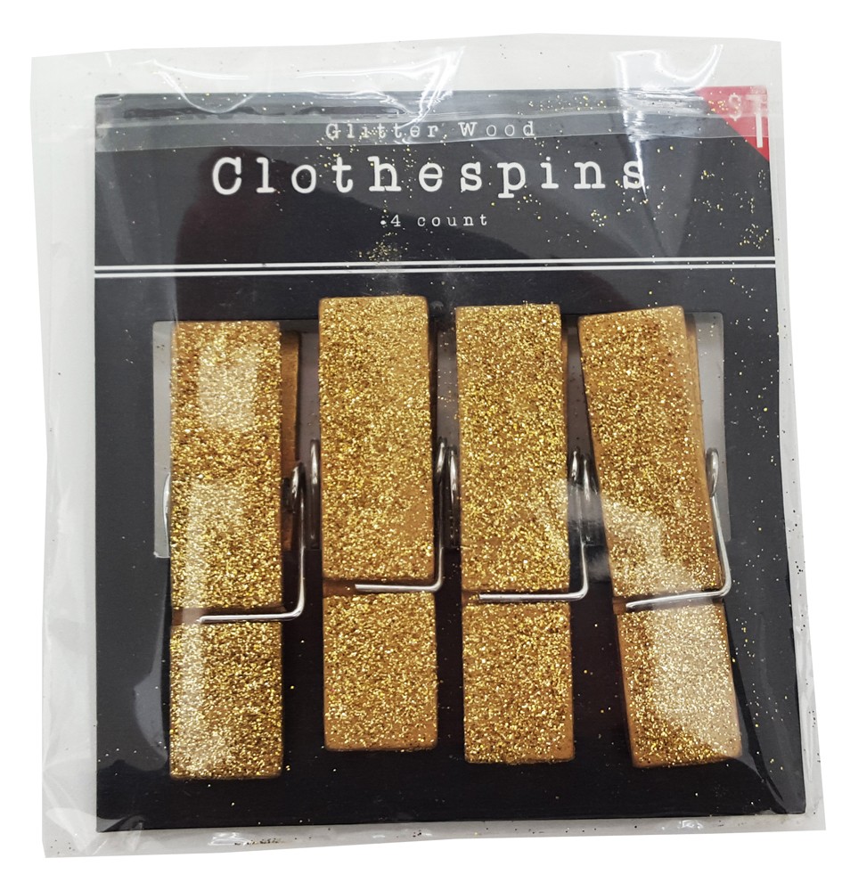 Glitzer-Klammer gold