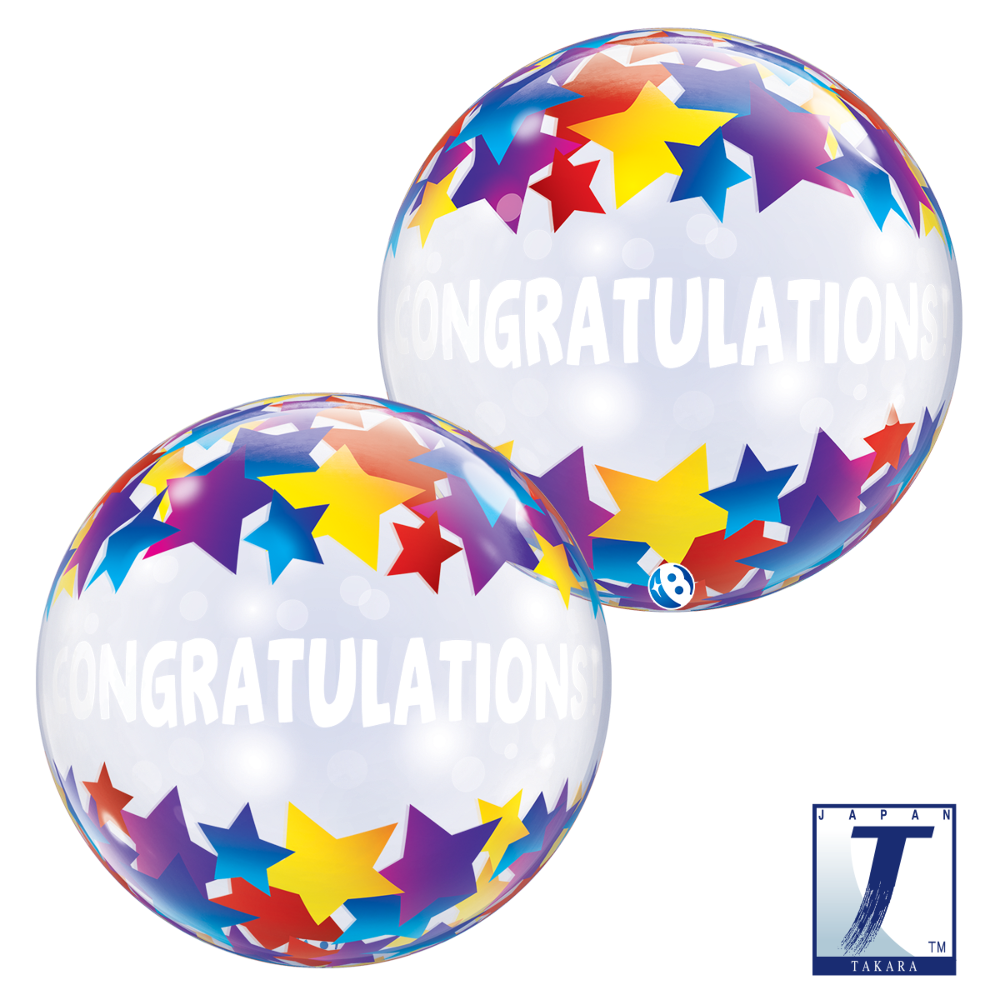22" Single Bubble Congratulations Shooting Stars 22" Single Bubble Congratulations Shooting Stars