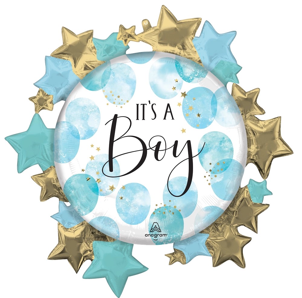 30" Baby Boy Blue Watercolor
