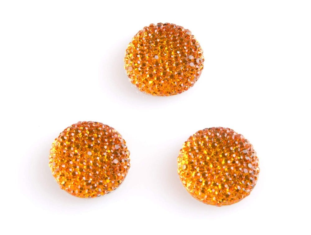 Strass rund gold 18mm