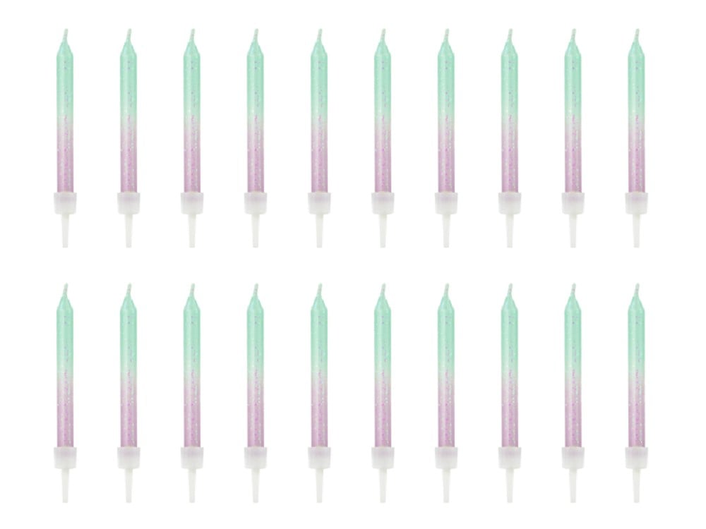 Geburtstagskerzen - ombré - 6cm - 20 Stk.