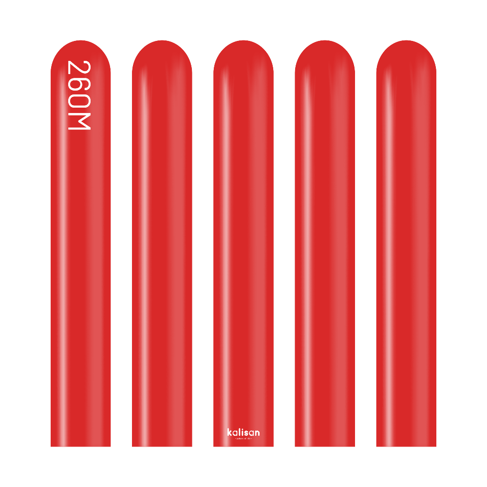 260 Modelling Balloon Nozzle-up Standard Red (50 pcs.)