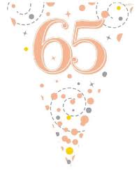 Wimpelkette H.B ."65" White & Rosé Gold Holographic
