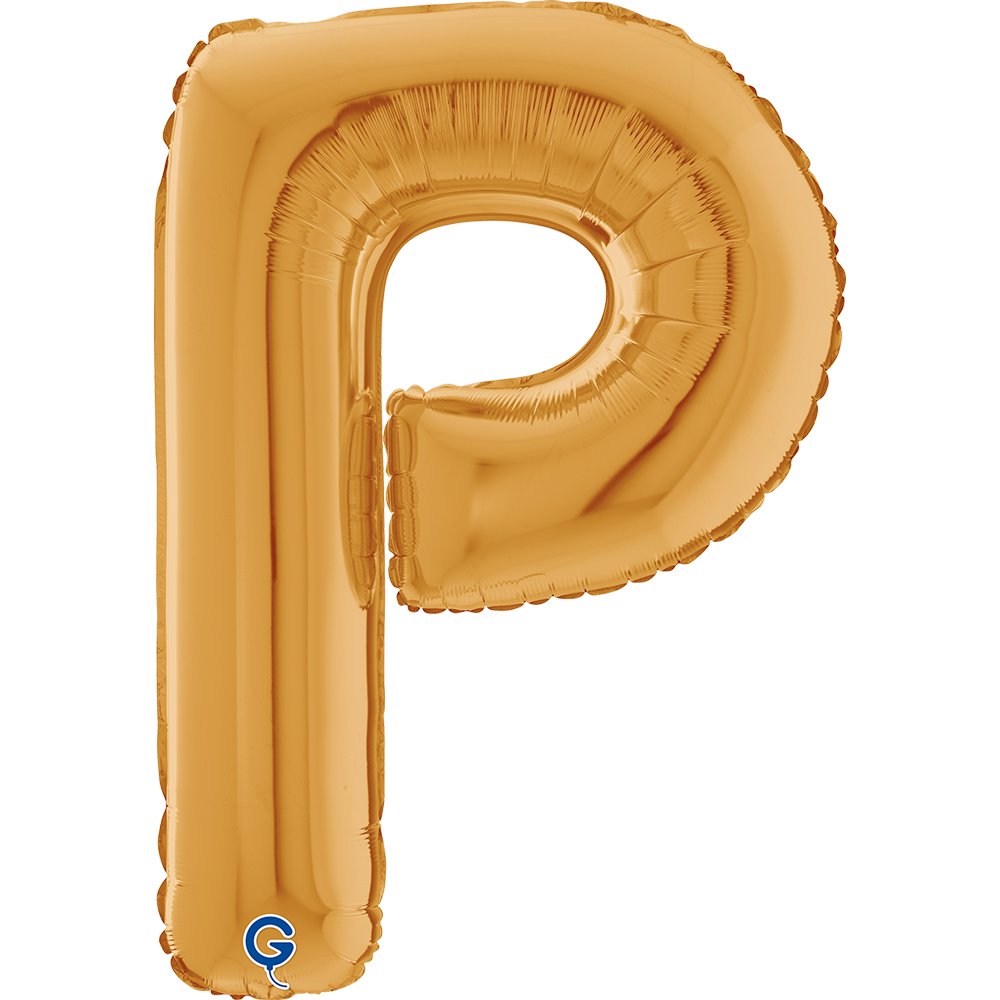 26" Folienbuchstabe "P" Gold (Altgold)