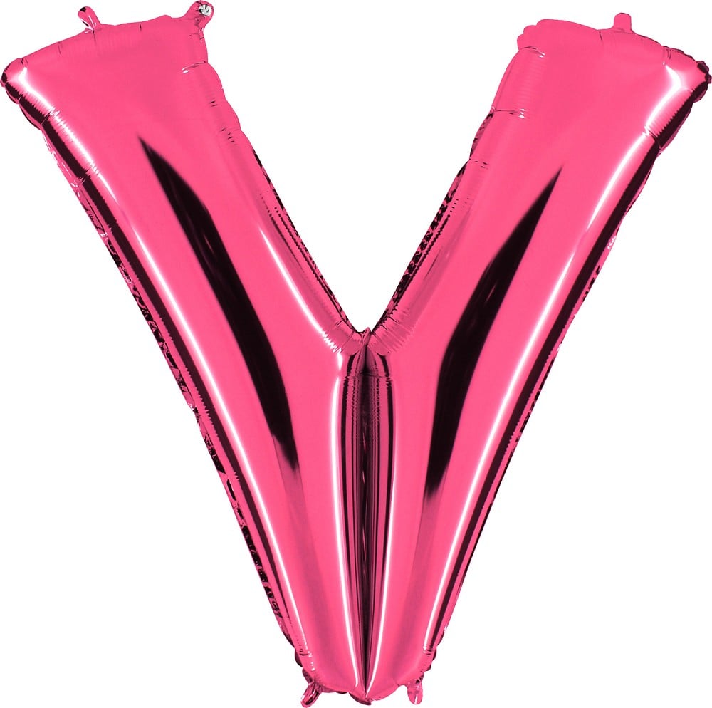 40" Folienbuchstabe "V" Fuxia