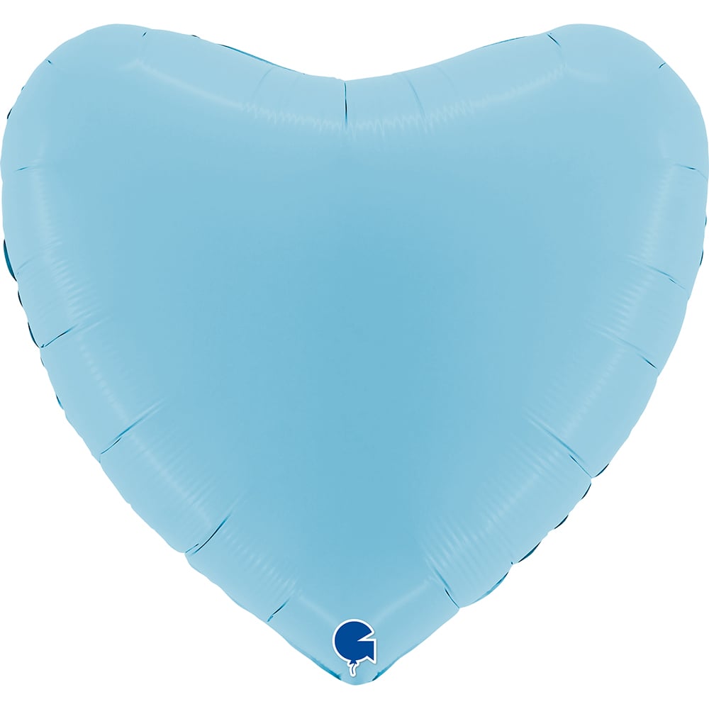 36" Herz Matte Blue (unverpackt)