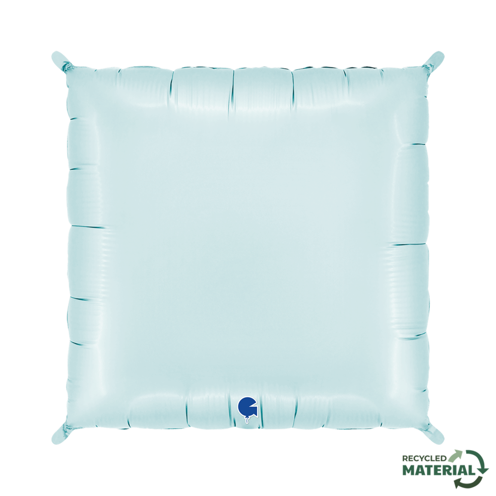 24" Deco-Bicolor Squares Satin Pastel Blue & Pastel Pink
