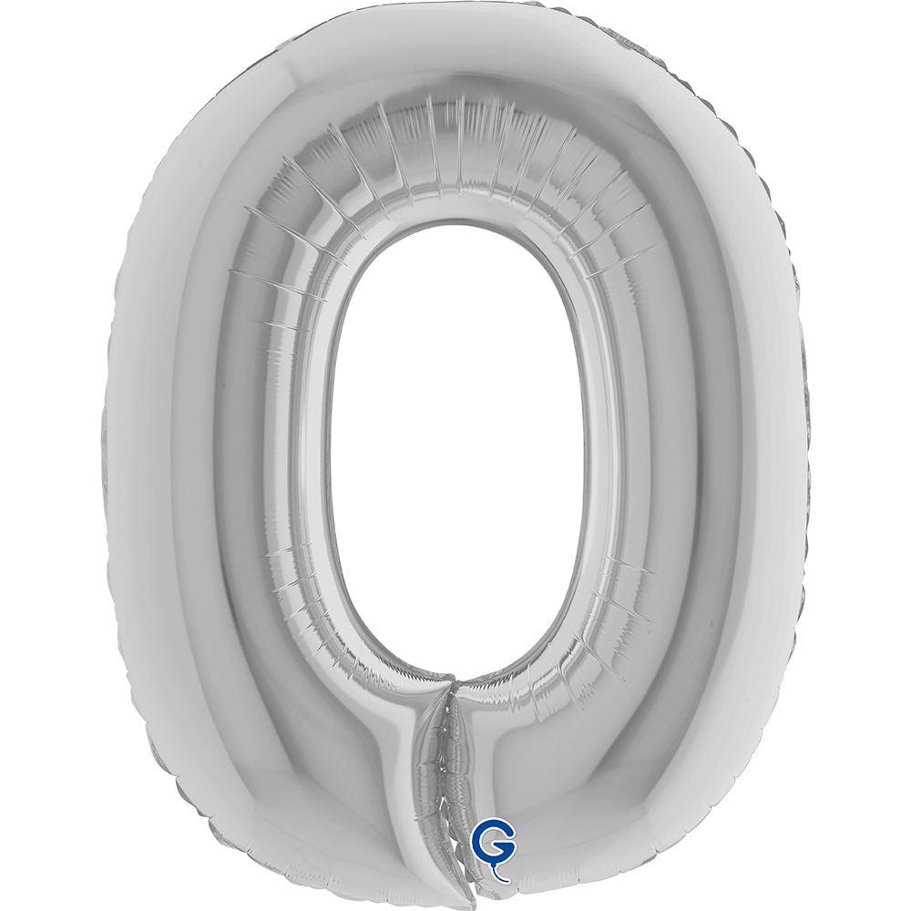 40" Folienbuchstabe "O" Silver