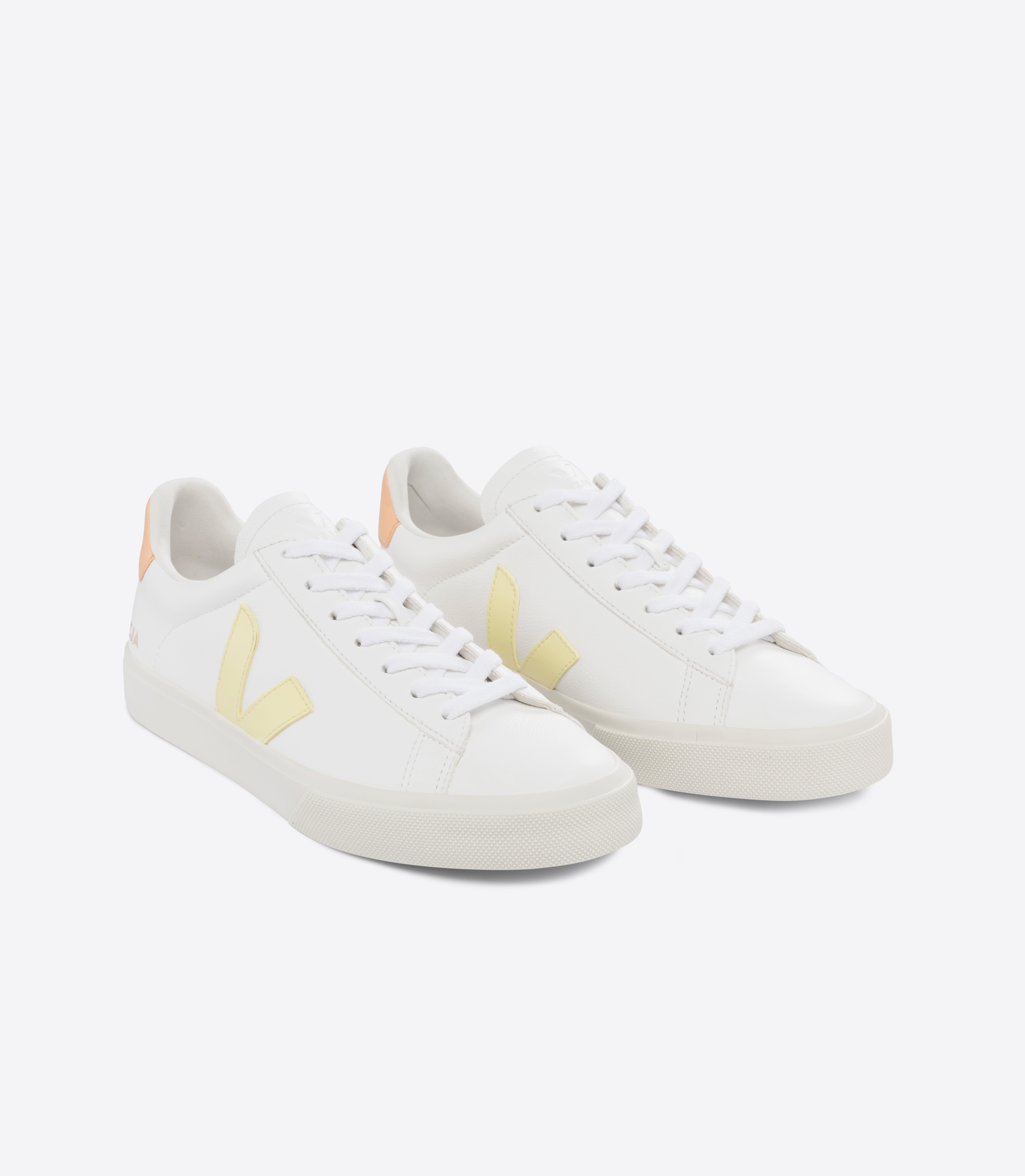 Damen-Sneaker Campo Chromefree Leather Extra White-Sun-Peach