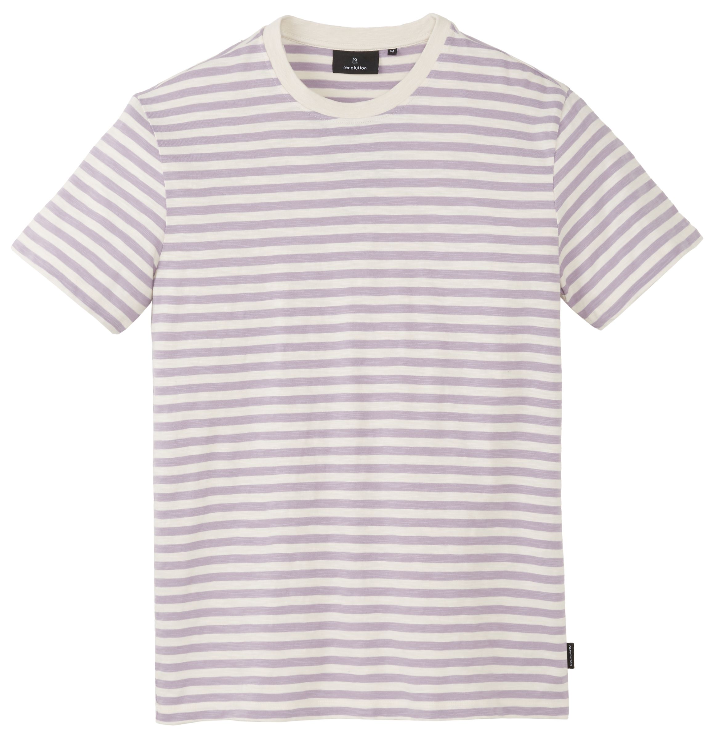 Gestreiftes T-Shirt DELONIX STRIPES gray lilac