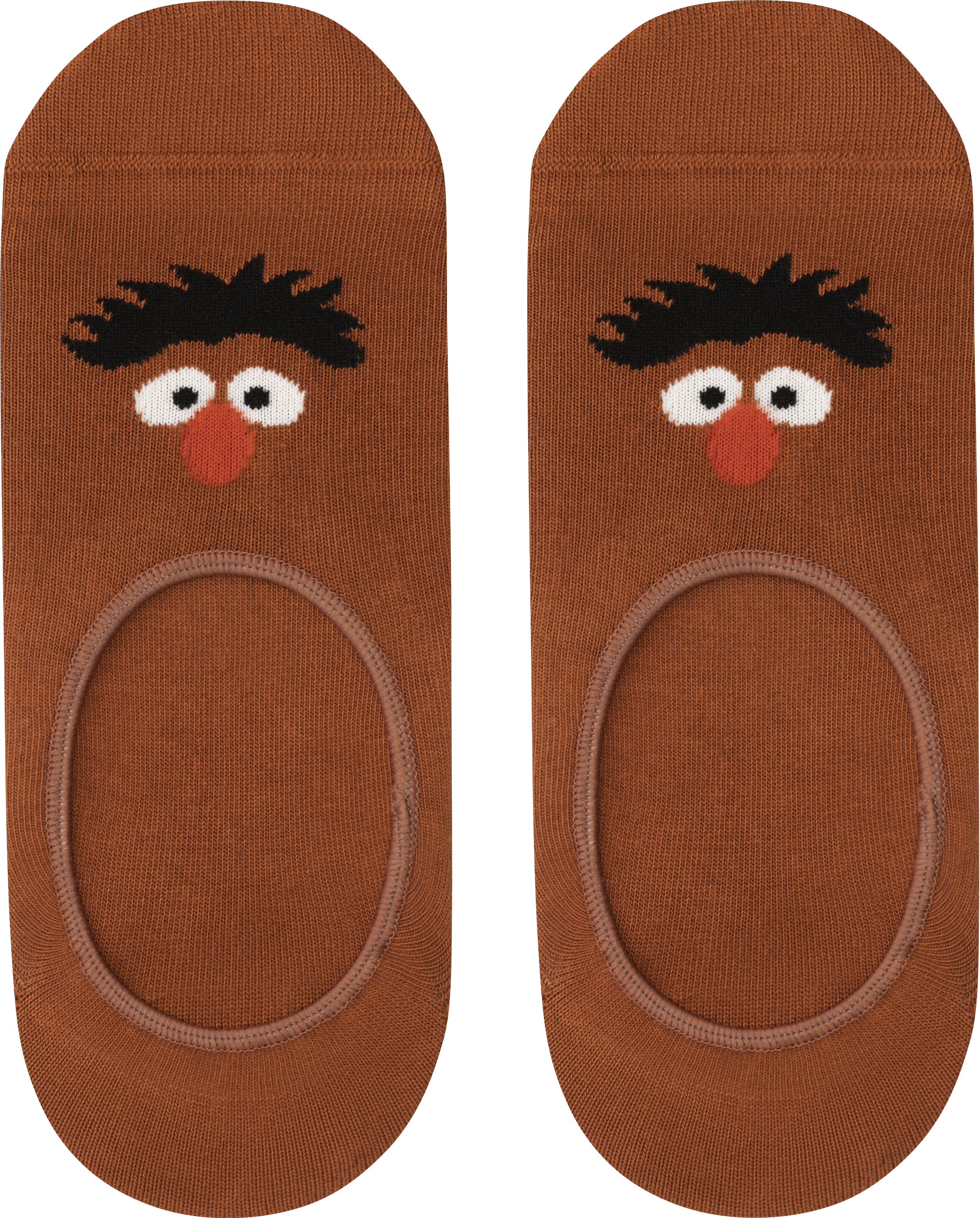 Braune Sneaker-Socken Googly Ernie
