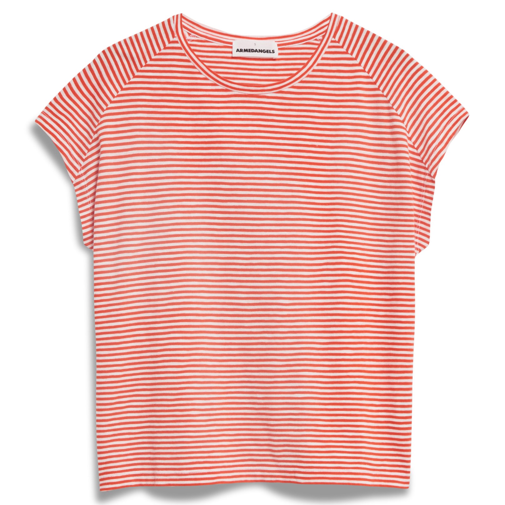 T-Shirt ONELIAA LOVELY STRIPES poppy red-oatmilk