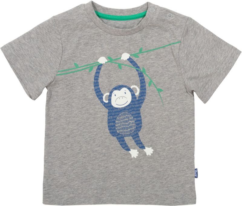 Graues Jungs-Shirt mit lustigem Affen