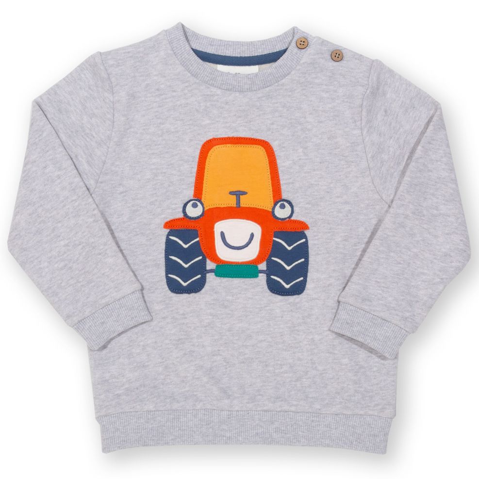 Sweatshirt Happy Tractor in Grau