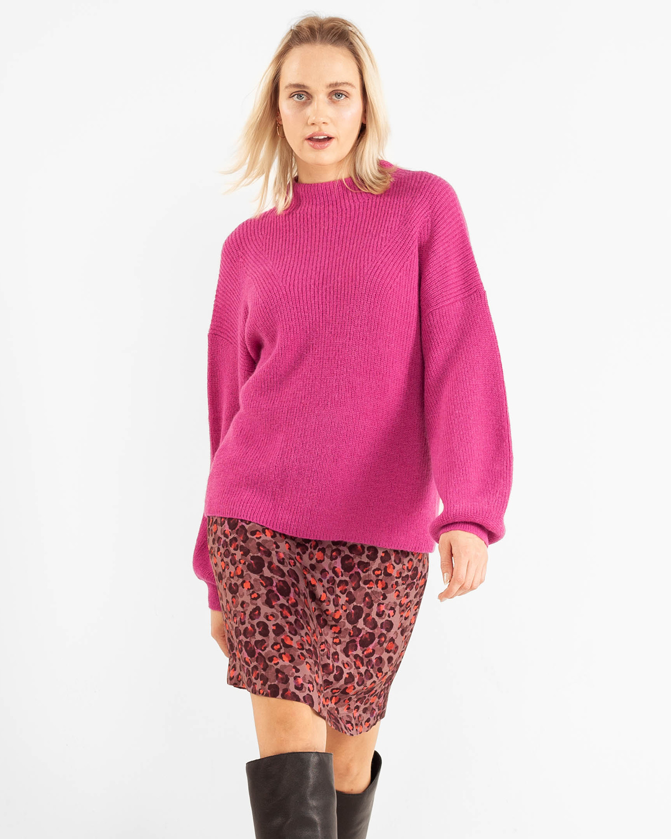 Alpaka Turtleneck Pullover pink