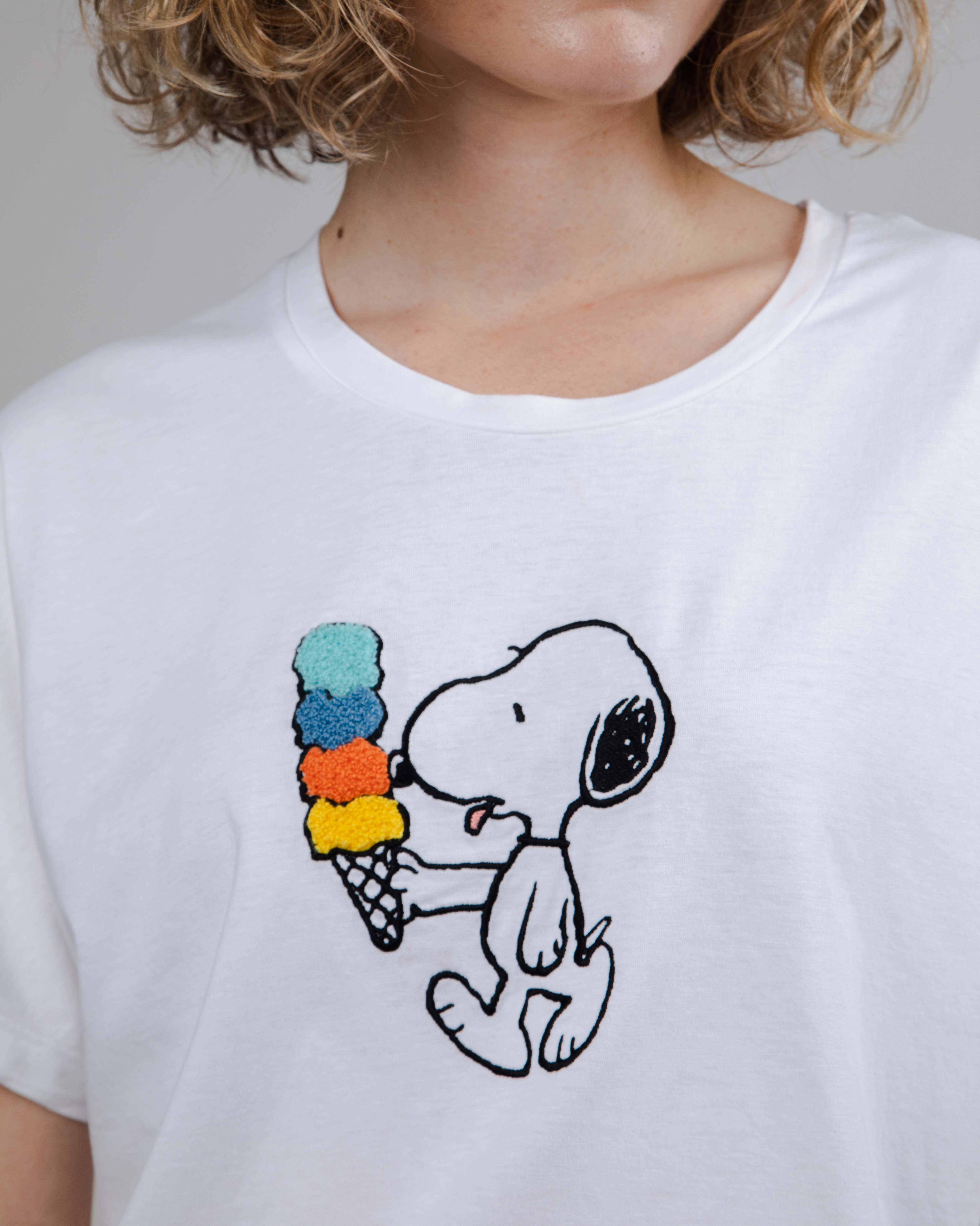 T-Shirt Peanuts Icecream White
