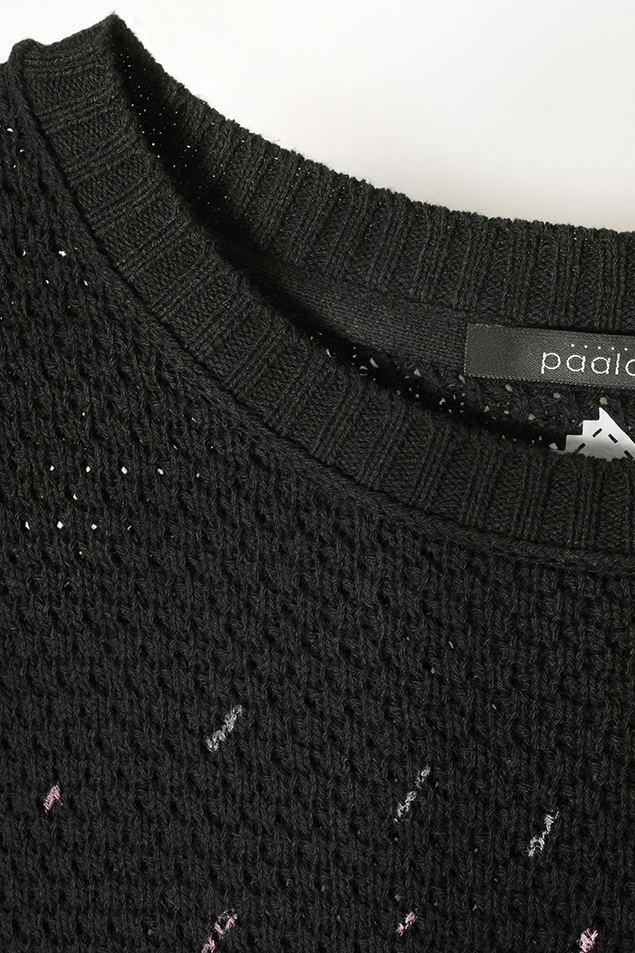 Damen-Strickpullover Rainy Knit Black